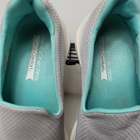 Skechers Shoes Womens Sz 7 Arch Comfort Slip On Athletic Sneaker Gray - Picture 8 of 8